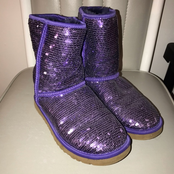 purple sequin ugg boots
